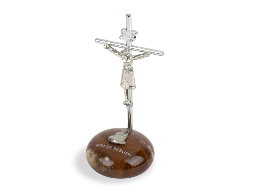crucifix on an alabaster base