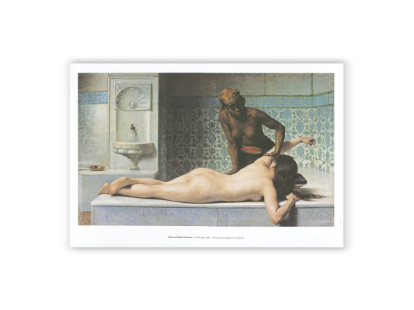 Affiche du tableau "Le Massage, scène de Hammam"