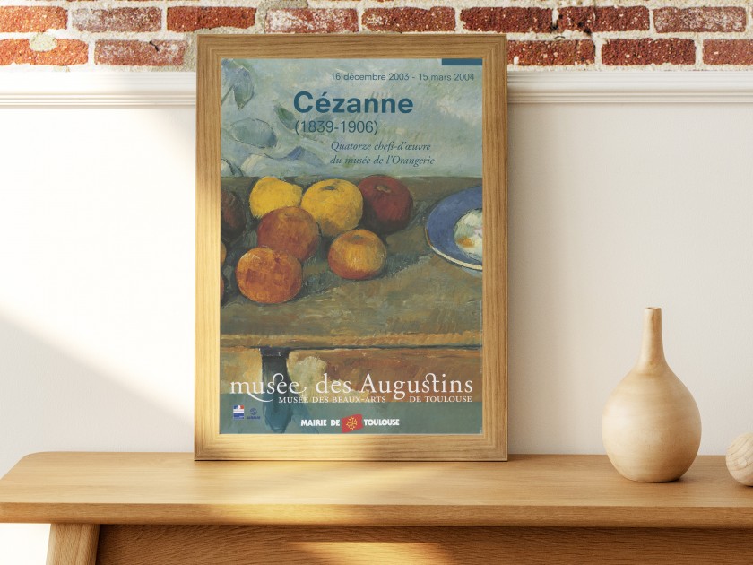 cartel de una exposición dedicada a Cézanne
