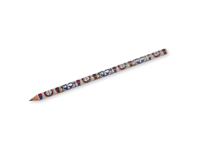 pencil printed with stained glass motifs
