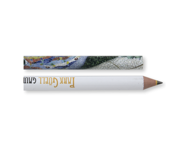 Two pencils printed with the dragon of Gaudí's Park Güell