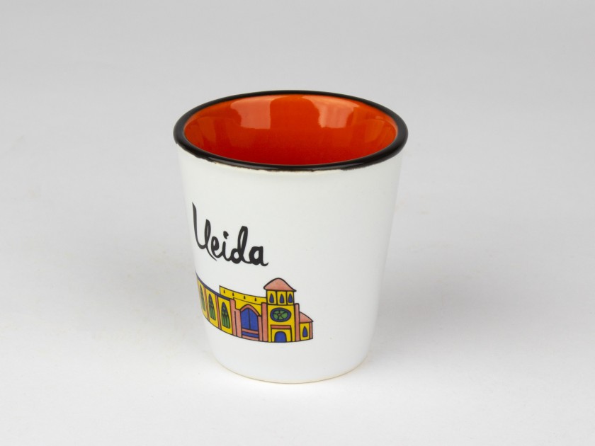 got de ceràmica amb un colorit disseny de la catedral de Lleida imprès