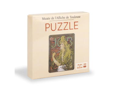 Caixa de puzzle amb pòster de Mucha per muntar a la tapa
