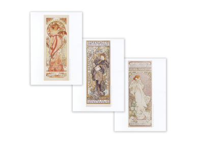 trois affiches d'Alphonse Mucha
