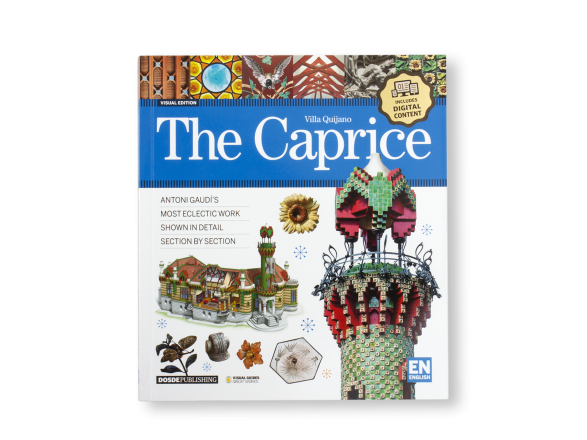 Cover of a visual guide about El Capricho de Gaudí in English
