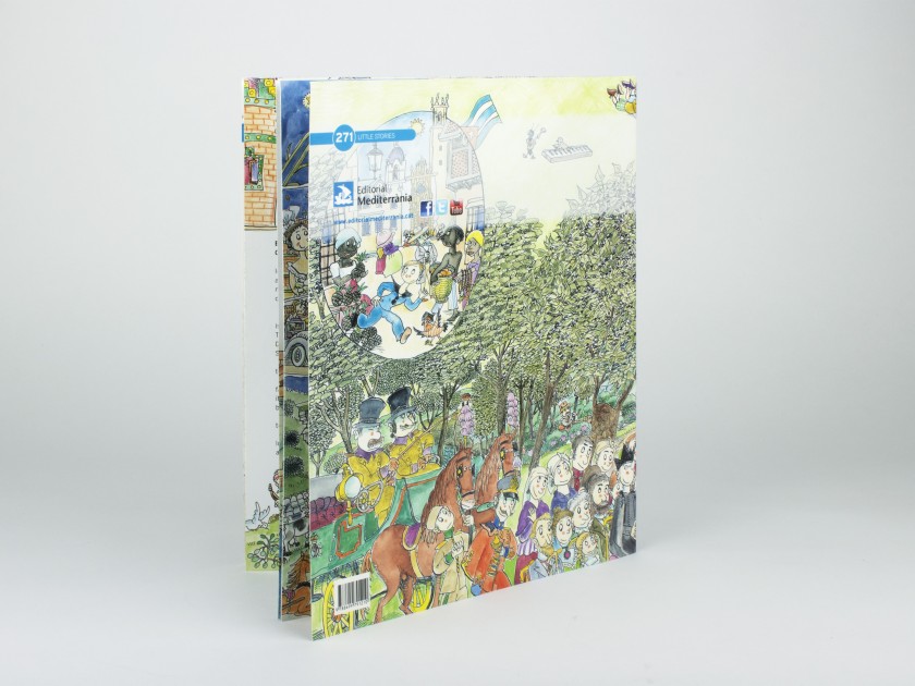 couverture illustrée d'un livre intitulé "little story of El Capricho de Gaudí"