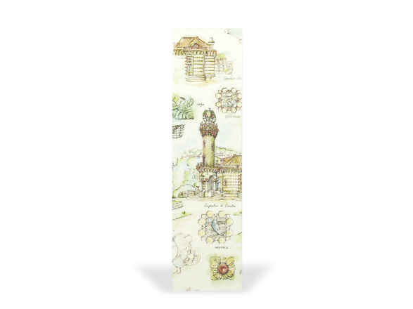 bookmark with various sketched illustrations