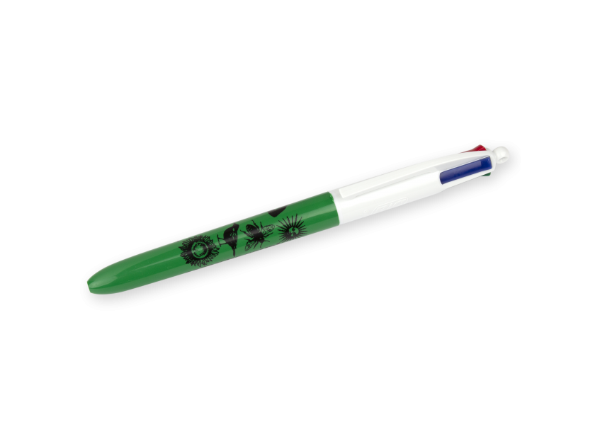 printed green 4-colour pen