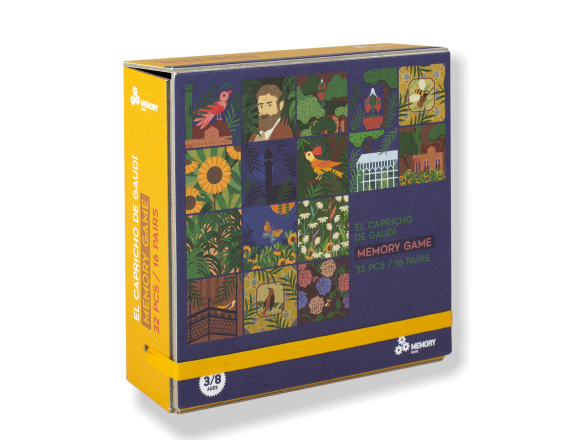 Memory game box on the theme of El Capricho de Gaudí
