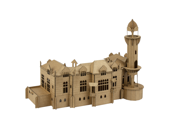 cardboard model of El capricho de Gaudí