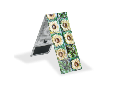 marque-page magnétique avec des fleurs de tournesol imprimées