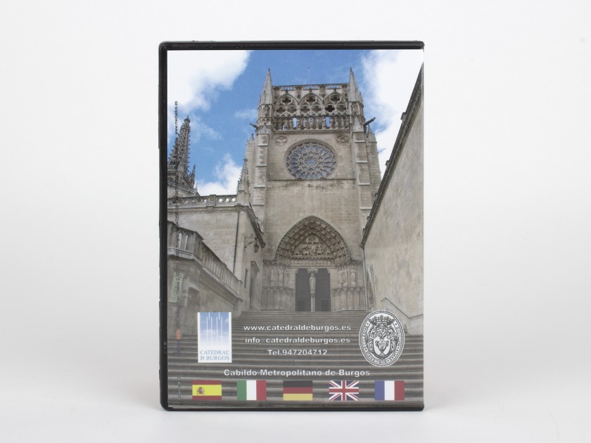 case, seen from the front, of a DVD on the cathedral of Burgos