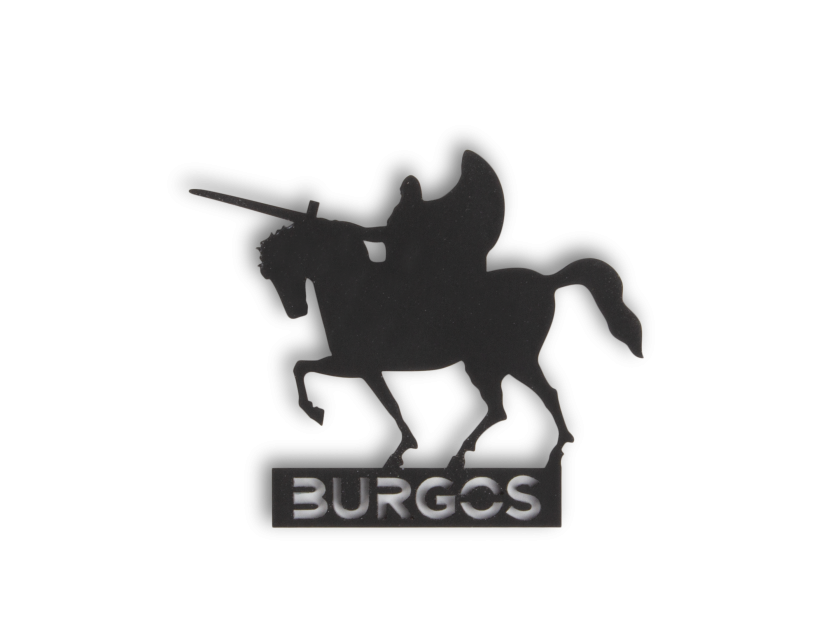 imant que representa el Cid a cavall a Burgos
