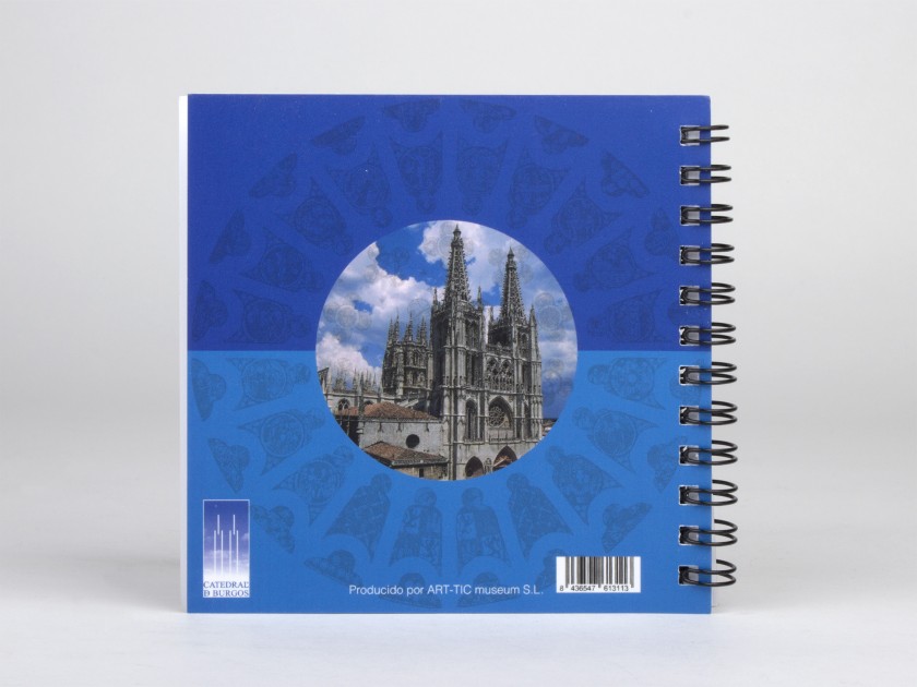 cover of a notebook featuring the rose window of the cathedral of Burgos
