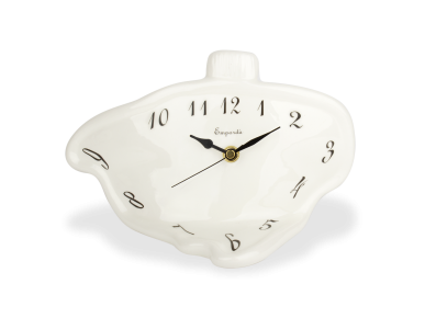 Horloge de bureau en céramique émaillée en noir et blanc