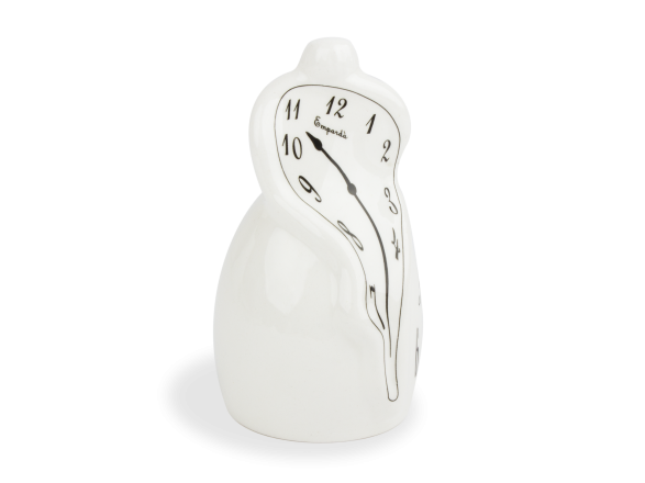 Petita campana de ceràmica esmaltada en blanc i negre